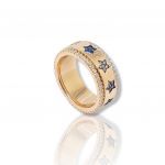 Gold plated silver  925° star ring (code FC001852)